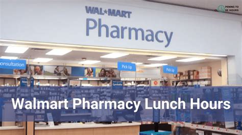 hours for walmart pharmacy on saturday